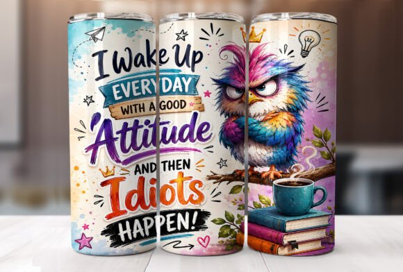 Download Funny Sarcastic Owl Coffee Tumbler Wrap - Tumbler wrap Collection