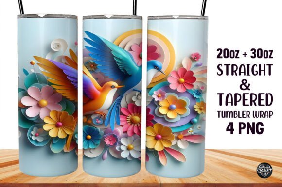Download 3D Birds 20oz Tumbler Sublimation Skinny - Tumbler sublimation Collection