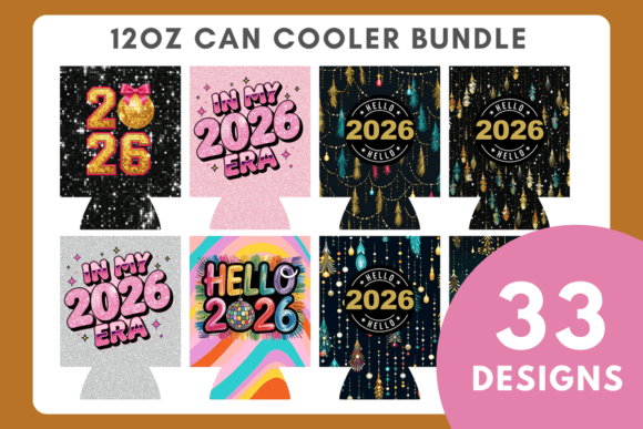 Download Christmas &amp; New Year 2026 Can Cooler Bundle - Can cooler bundle Collection