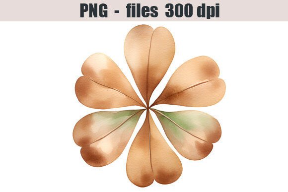 Download Bronze Clover Watercolor Clipart - Premium Resources