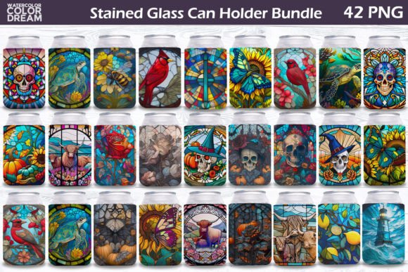 Download Stained Glass Can Cooler Bundle - Can cooler bundle Collection