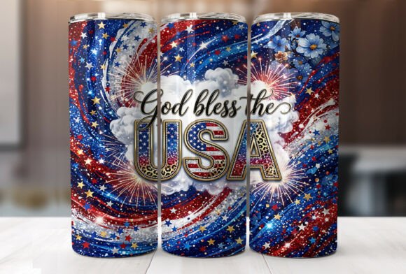 Download God Bless the USA 20oz Tumbler Wrap PNG - Tumbler wrap Collection