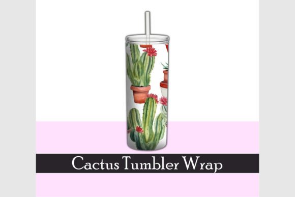Download Watercolor Cactus Tumbler Wrap - Tumbler wrap Collection