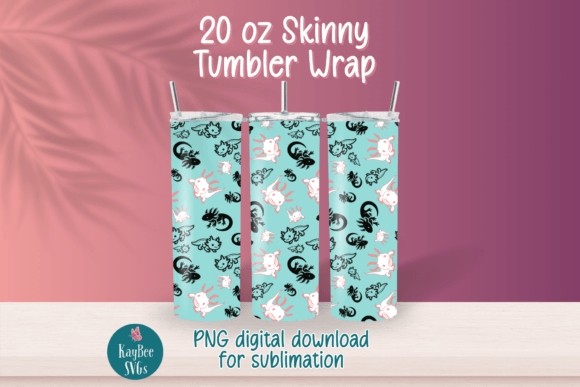 Download Axolotl Tumbler Wrap PNG for Sublimation - Tumbler wrap Collection