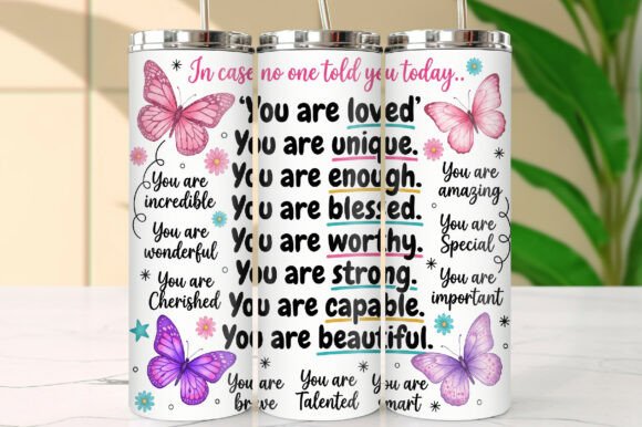 Download Affirmation Tumbler Wrap Butterfly - Tumbler wrap Collection