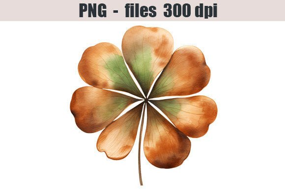 Download Bronze Clover Watercolor Clipart - Premium Resources