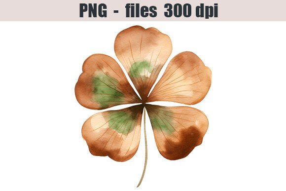 Download Bronze Clover Watercolor Clipart - Premium Resources