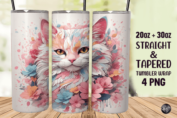 Download Colorful Cat Sublimation Tumbler Wraps - Tumbler wrap Collection