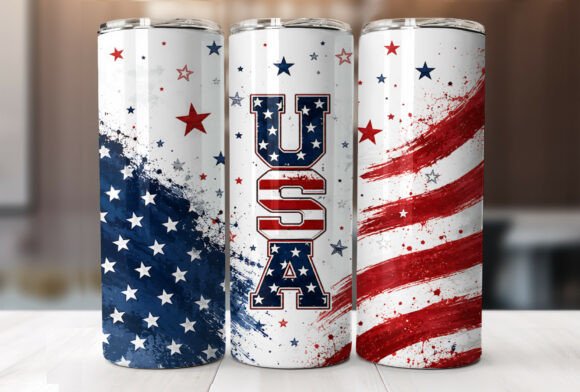 Download Patriotic USA Flag 20oz Tumbler Wrap PNG - Tumbler wrap Collection