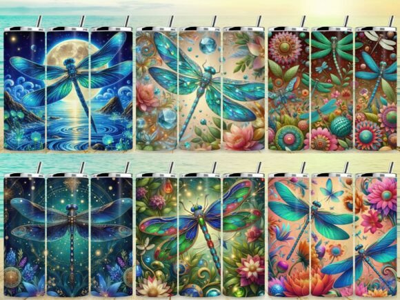 Download Dragonflies 20oz Tumbler Wrap Bundle - Tumbler wrap Collection