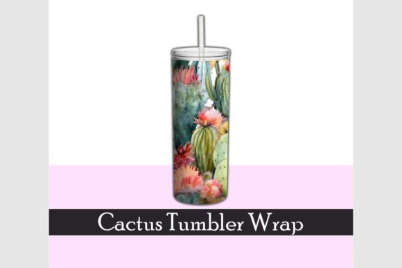 Download Watercolor Cactus Tumbler Wrap - Tumbler wrap Collection