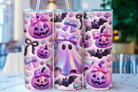 Download Inflated Holographic Ghost Tumbler Wrap - Tumbler wrap Collection