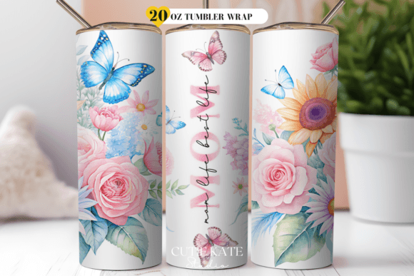 Download Mother's Day Floral Tumbler Wrap Png - Tumbler wrap Collection