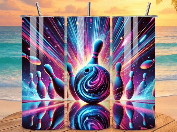 Download Neon Bowling Sublimation Tumbler Wraps - Tumbler wrap Collection